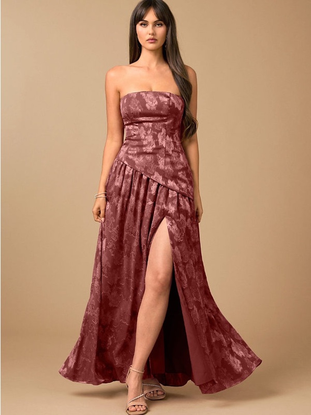 NWT Azazie Marcella Dress in Vintage Rose